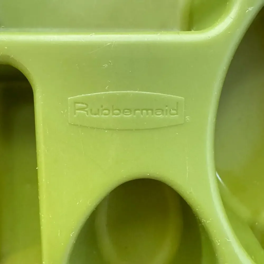 Vintage Rubbermaid Flatware Tray Avocado Green Utensil Silverware Holder #2922
